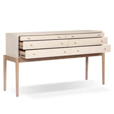 Ford Console Table, Beige Painted Linen by Four Hands-Furniture - Accent Tables-High Fashion Home
