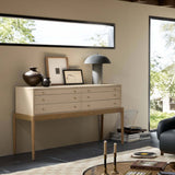 Ford Console Table, Beige Painted Linen by Four Hands-Furniture - Accent Tables-High Fashion Home