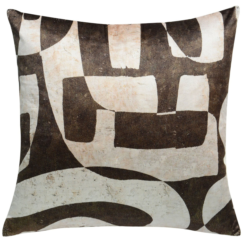 Forest Abstract Pillow II, Green/Beige-Accessories-High Fashion Home