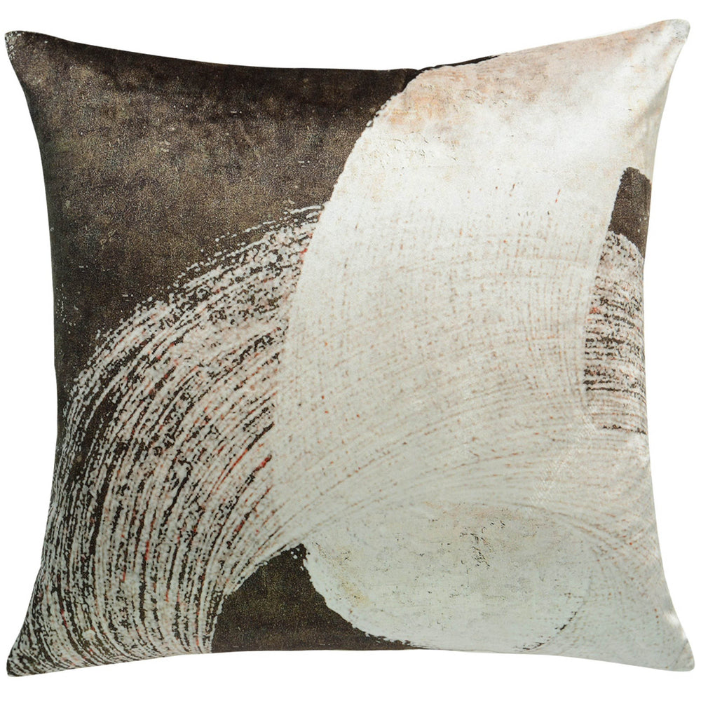 Forest Abstract Pillow, Green/Beige-Accessories-High Fashion Home