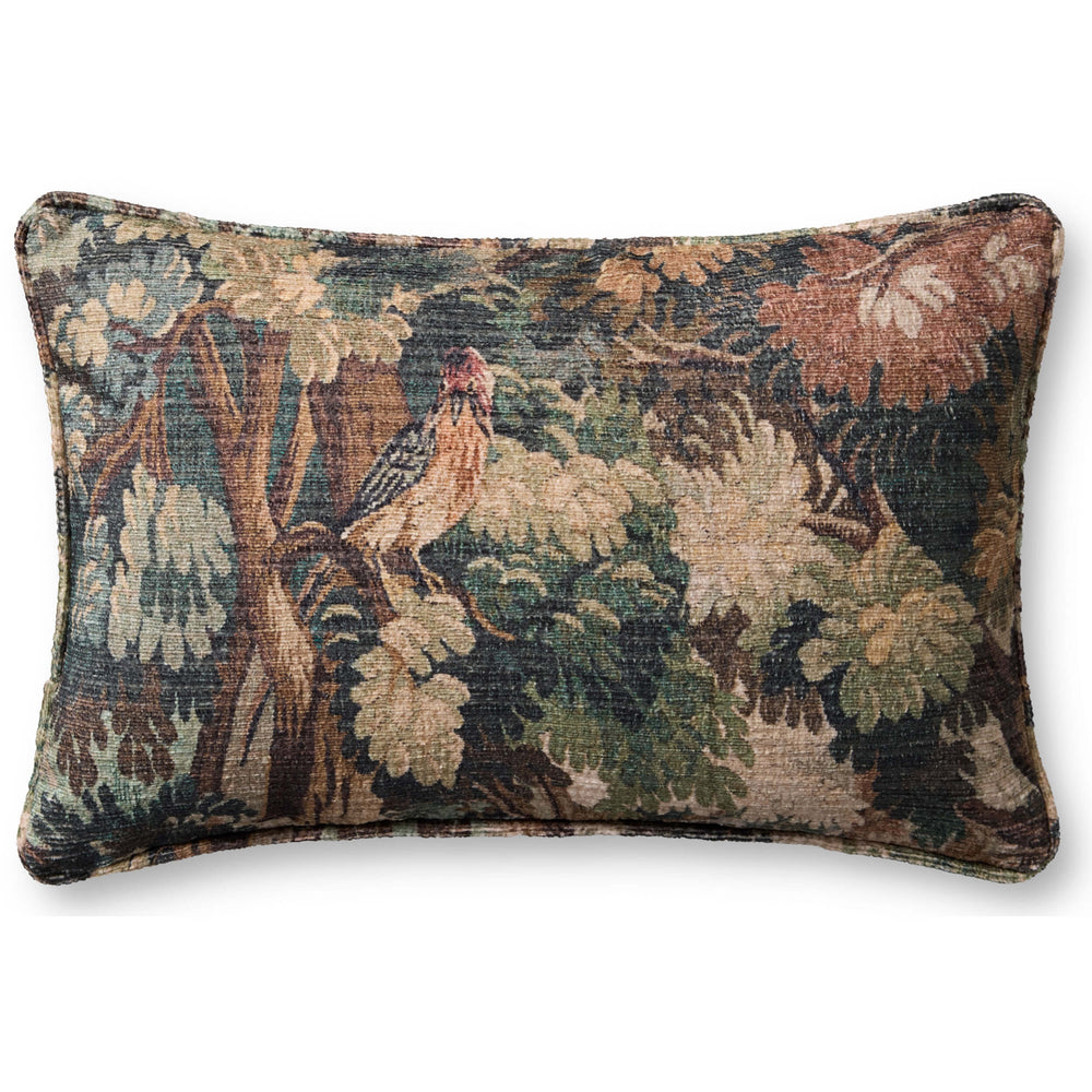 Forest Lumbar Pillow, Green/Multi