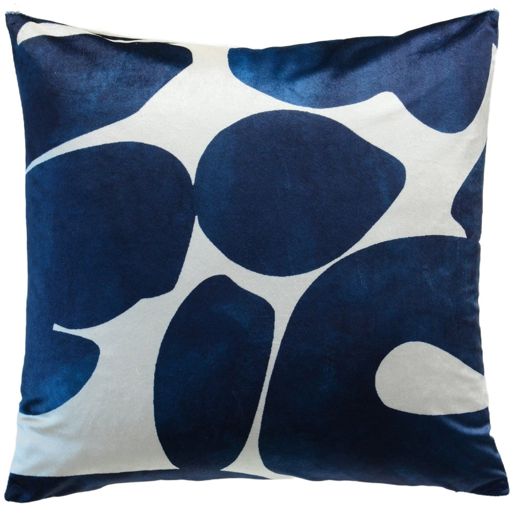 Forest Pillow, Ivory/Navy-Accessories-High Fashion Home