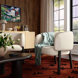 Foxy Accent Chair, Cream-Furniture - Chairs-High Fashion Home