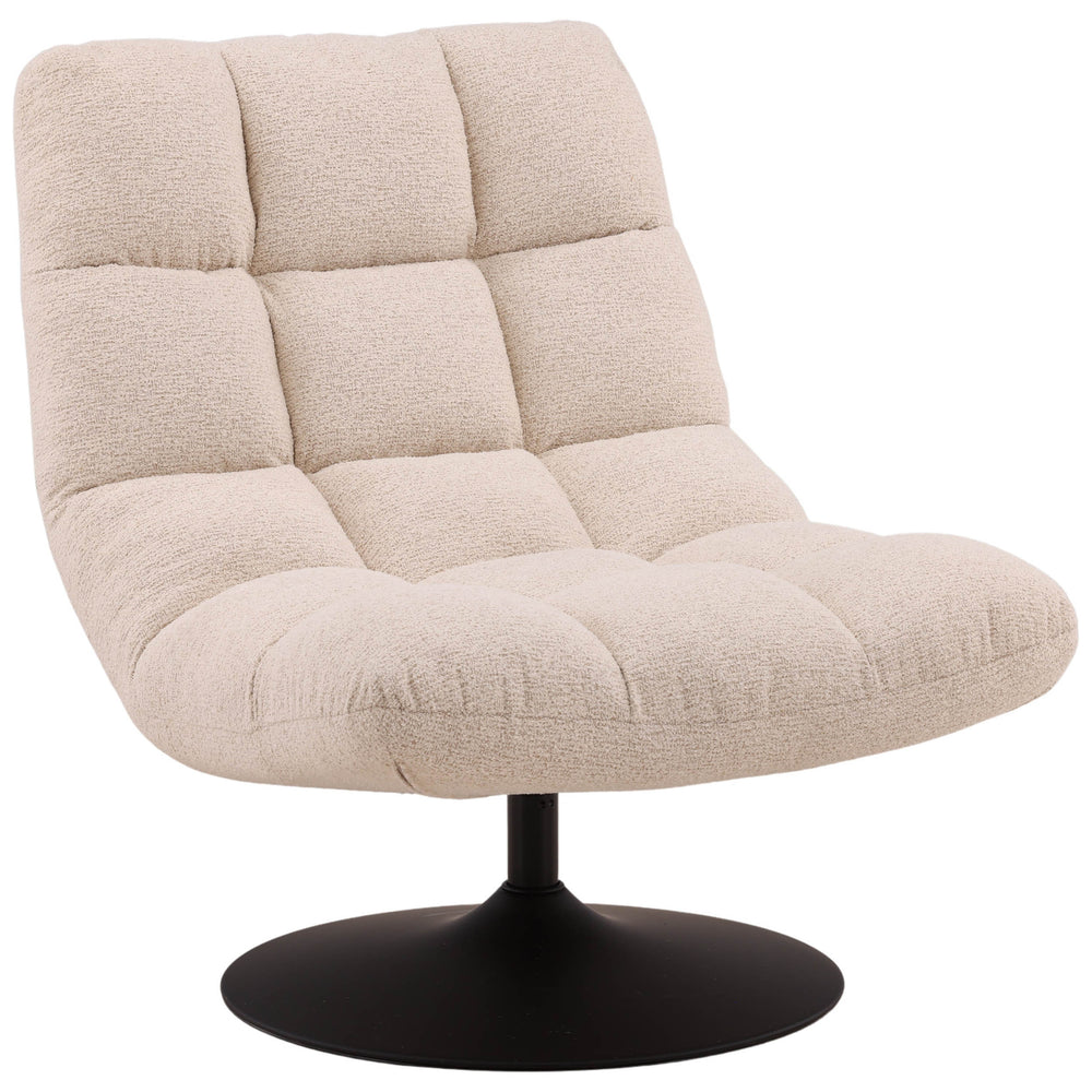 Frances Swivel Chair, Cream-Furniture - Chairs-High Fashion Home