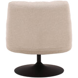 Frances Swivel Chair, Cream-Furniture - Chairs-High Fashion Home