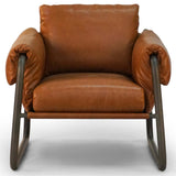 Francisco Leather Chair, Dakota Tobacco