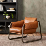 Francisco Leather Chair, Dakota Tobacco