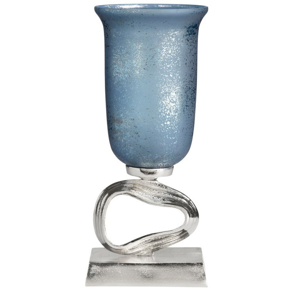 Freestyle Sculptural Vase, Blue-Accessories-High Fashion Home