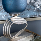 Freestyle Sculptural Vase, Blue-Accessories-High Fashion Home