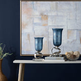 Freestyle Sculptural Vase, Blue-Accessories-High Fashion Home