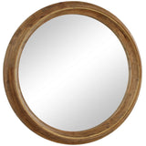Frontier Round Mirror, Brown