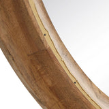 Frontier Round Mirror, Brown