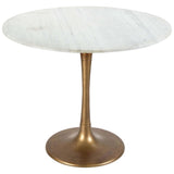 Fullerton Round Dining Table, White-Furniture - Dining-High Fashion Home