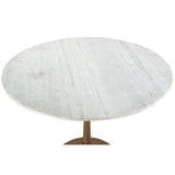 Fullerton Round Dining Table, White-Furniture - Dining-High Fashion Home