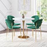 Fullerton Round Dining Table, White-Furniture - Dining-High Fashion Home