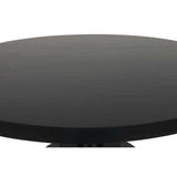 Corum Round Dining Table, Rubbed Black-High Fashion Home
