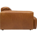 Gable 5 Piece Leather Sectional, Concord Mink