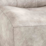 Gabriel Leather Swivel Chair, Overcast Gray-Furniture - Chairs-High Fashion Home
