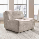 Gabriel Leather Swivel Chair, Overcast Gray-Furniture - Chairs-High Fashion Home