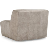 Gabriel Leather Swivel Chair, Overcast Gray