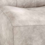 Gabriel Leather Swivel Chair, Overcast Gray