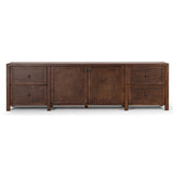 Gaines Media Console, Aged Pine-Furniture - Storage-High Fashion Home