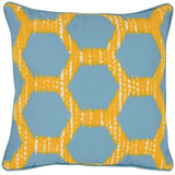 Gaines Outdoor Pillow, Yellow/Blue