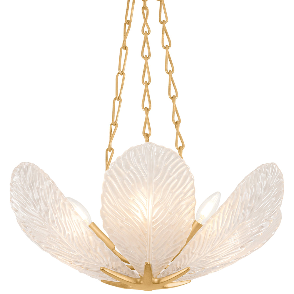 Galena 6 Light Chandelier, Vintage Gold Leaf