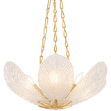Galena 6 Light Chandelier, Vintage Gold Leaf