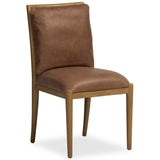 Gallagher Leather Dining Chair, Palermo Cigar, Set of 2 by Four Hands-Furniture - Dining-High Fashion Home