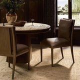 Gallagher Leather Dining Chair, Palermo Cigar, Set of 2 by Four Hands-Furniture - Dining-High Fashion Home
