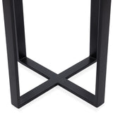 Gallie Round Accent Table, Black-Furniture - Accent Tables-High Fashion Home