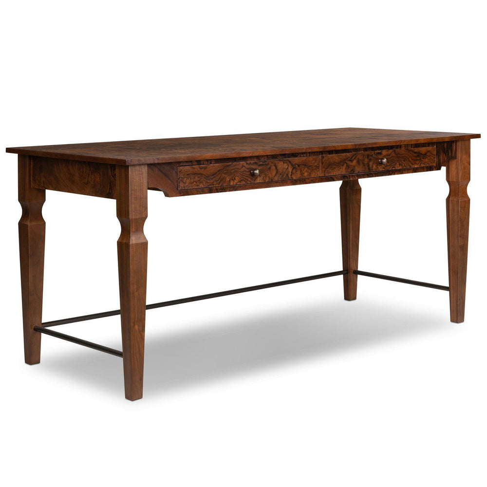 Galvin Desk, Walnut by Amber Lewis x Four Hands-Furniture - Office-High Fashion Home