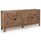 Gama 4 Door Cabinet, Drifted Sand-Furniture - Storage-High Fashion Home