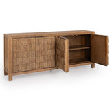 Gama 4 Door Cabinet, Drifted Sand-Furniture - Storage-High Fashion Home