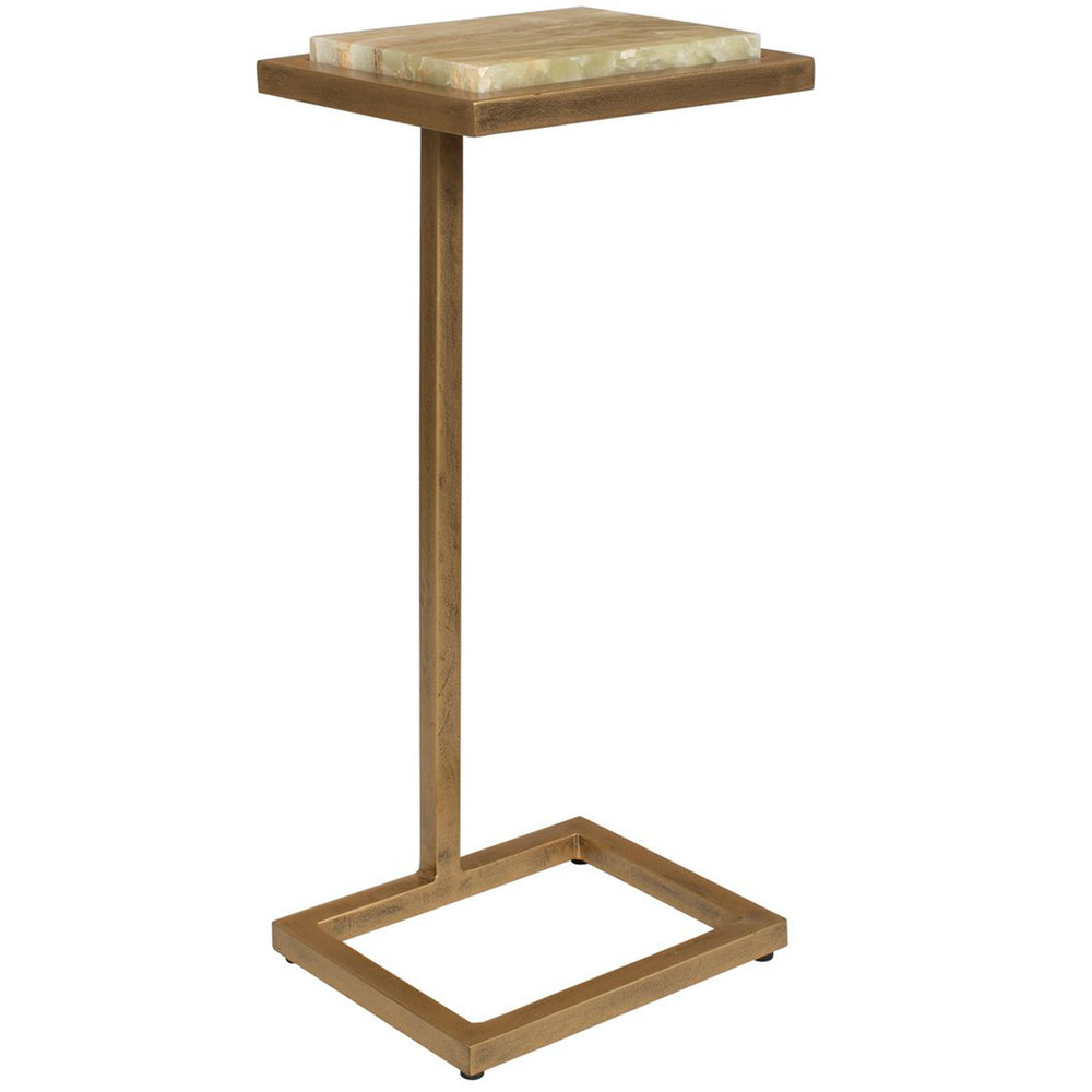 Gamora Drink Table, Antique Gold-Furniture - Accent Tables-High Fashion Home