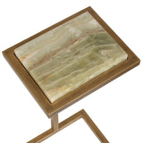 Gamora Drink Table, Antique Gold-Furniture - Accent Tables-High Fashion Home