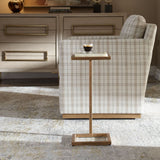 Gamora Drink Table, Antique Gold-Furniture - Accent Tables-High Fashion Home