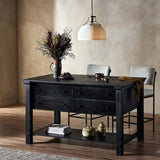 Gardendale Small Kitchen Island, Black Stained Oak-Furniture - Storage-High Fashion Home