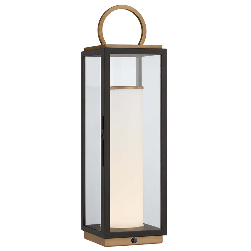 Gareth 22.5" Rechargeable Lamp, Textured Bronze-Lighting-High Fashion Home