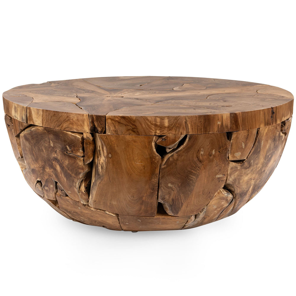 Garford Round Coffee Table, Natural-Furniture - Accent Tables-High Fashion Home