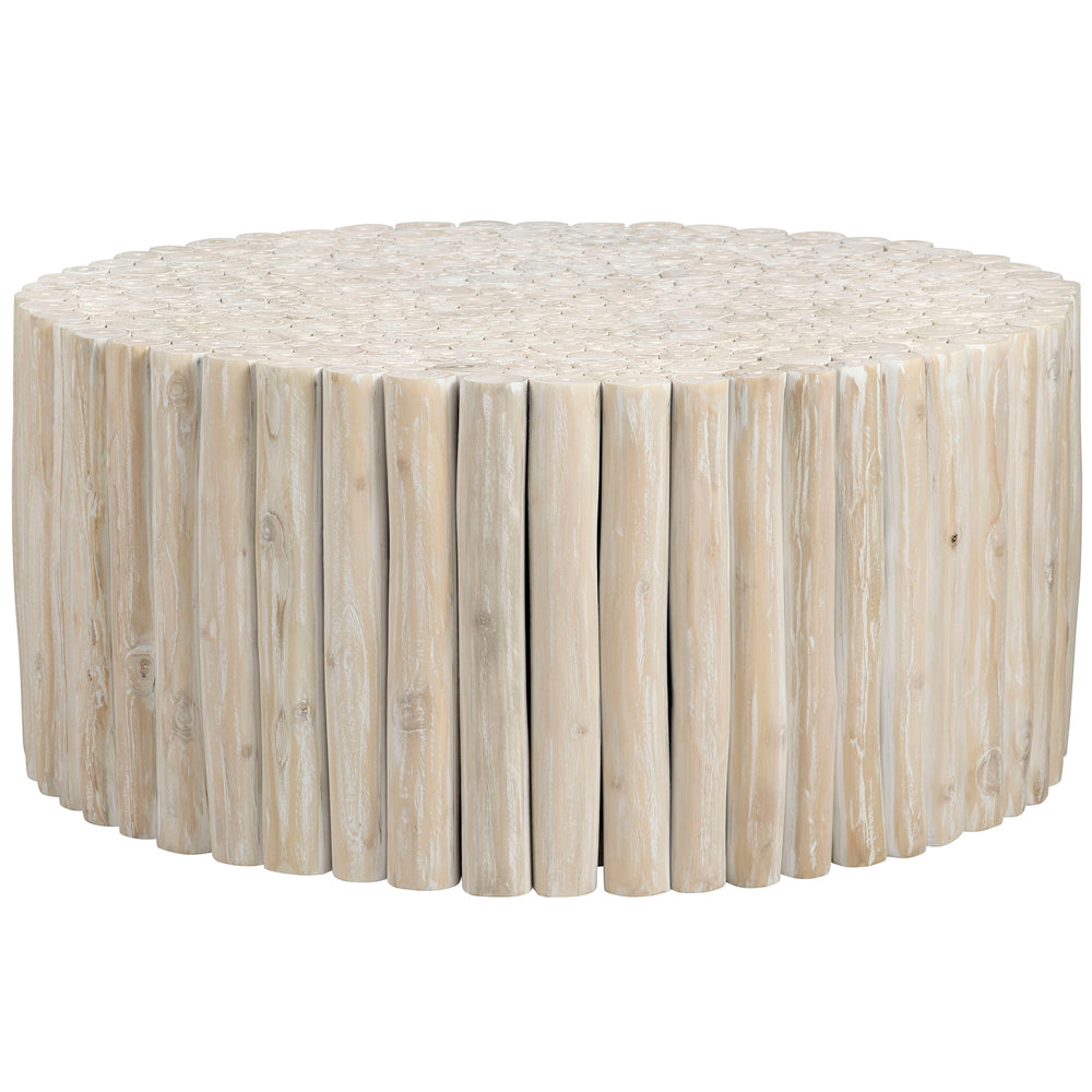 Gathering Cocktail Table, White Wash-Furniture - Accent Tables-High Fashion Home
