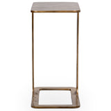 Geanna Accent Table, Brass-Furniture - Accent Tables-High Fashion Home