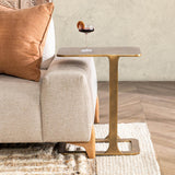 Geanna Accent Table, Brass-Furniture - Accent Tables-High Fashion Home
