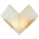 Geo V-Shaped Wall Pendant, Vintage Brass