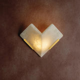 Geo V-Shaped Wall Pendant, Vintage Brass