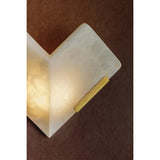 Geo V-Shaped Wall Pendant, Vintage Brass