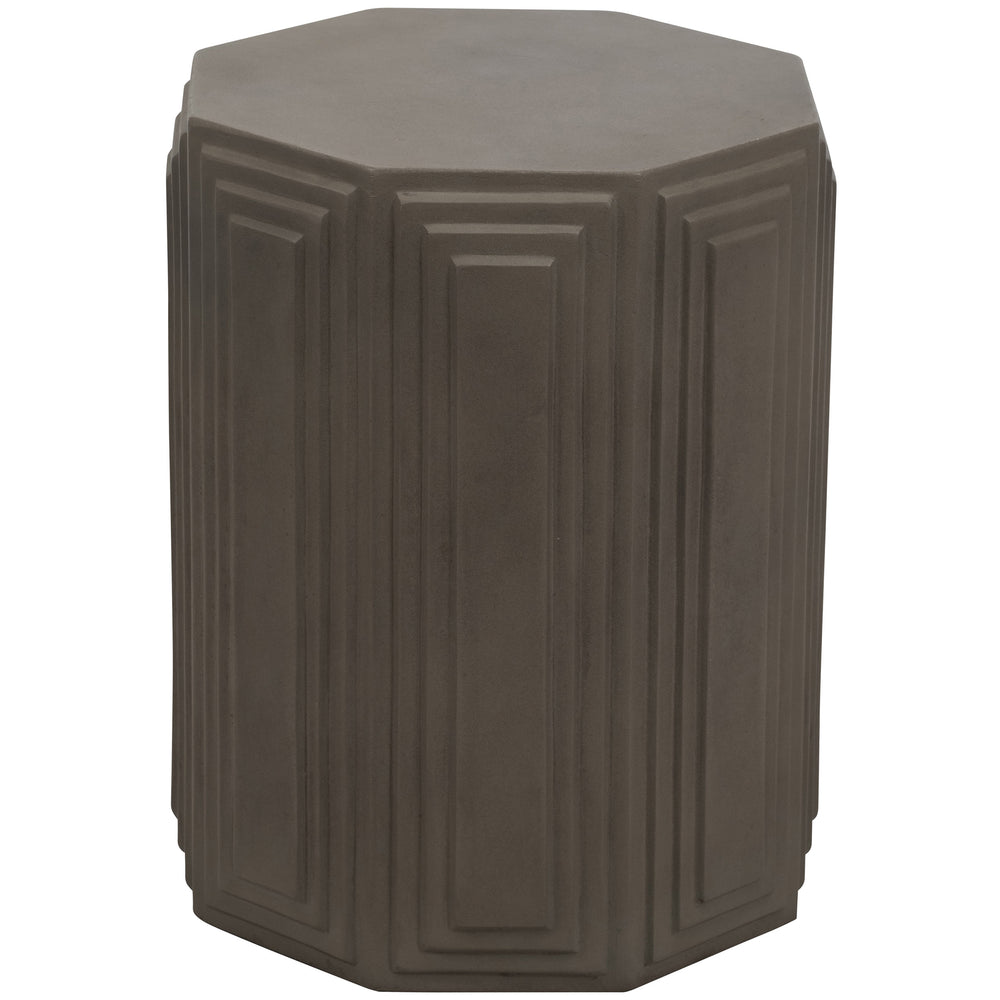 Geometric Accent Table, Dark Grey
