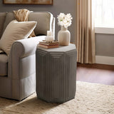 Geometric Accent Table, Dark Grey