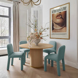 Georgia Chenille Dining Chair, Light Blue-Furniture - Dining-High Fashion Home